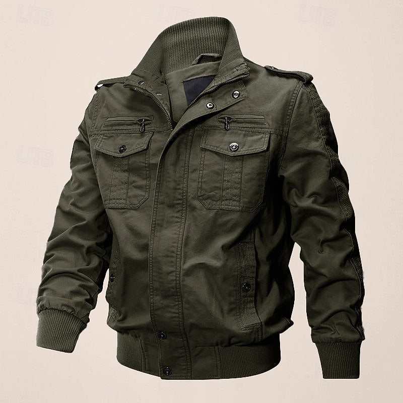 Everyday Winter Jacket for Men | Ribbed Funnel Neck Autumn Layering