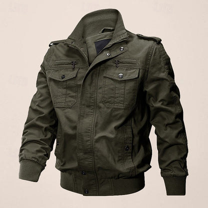 Everyday Winter Jacket for Men | Ribbed Funnel Neck Autumn Layering
