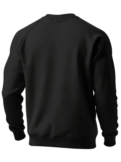 Everyday Sweatshirt for Men | Ribbed Crew Neck Autumn Layering