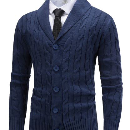 Cable Knit Cardigan for Men | Cold Weather Ready