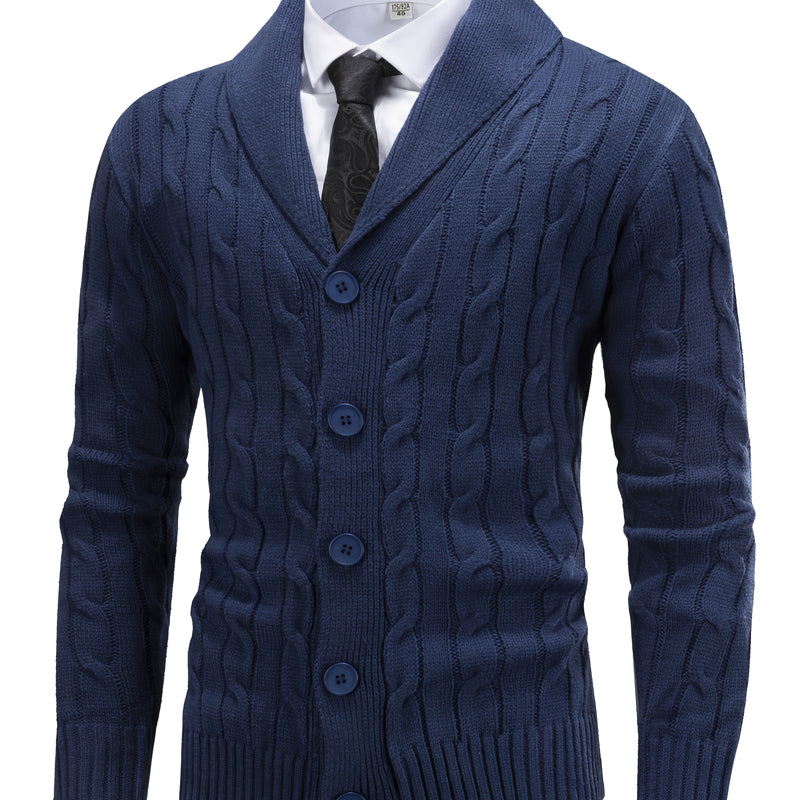 Cable Knit Cardigan for Men | Cold Weather Ready