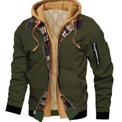 Hooded Winter Jacket for Women | Side Zip Ribbed Autumn Layering