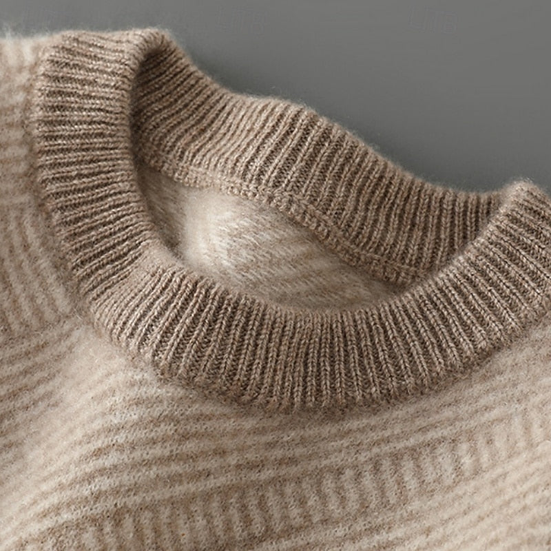 Warm Sweater for Men | Ribbed Crew Neck Fall & Winter 2026