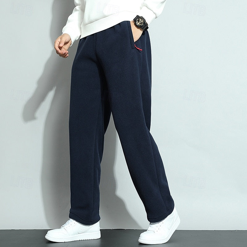 Oversized Joggers for Men | Side Zip Drawstring Cosy Winter Style