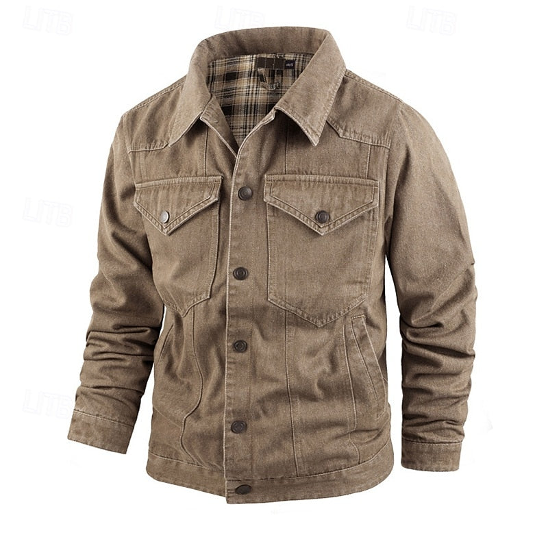 Plaid Winter Jacket for Women | Button Front Autumn Layering