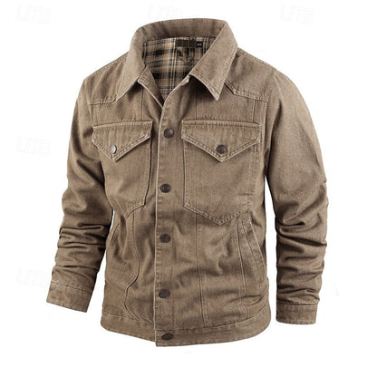 Plaid Winter Jacket for Women | Button Front Autumn Layering