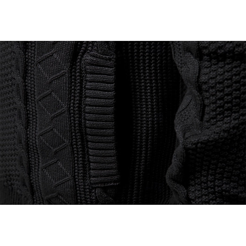 Insulated Cardigan for Men | Side Zip Funnel Neck Cosy Winter Style