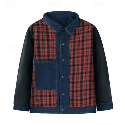 Plaid Winter Jacket for Women | Button Front Autumn Layering