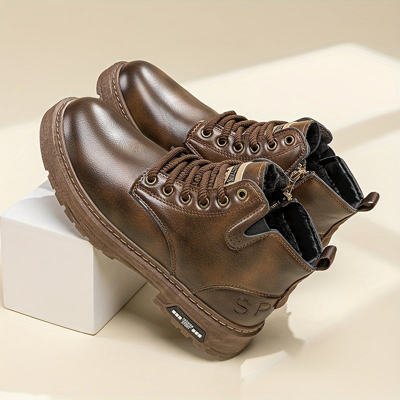 Fleece Lined Lace Up Boots for Women | Winter Ready Comfort