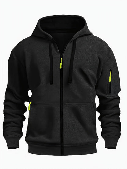 Hooded Hoodie for Women | Drawstring Full Zip Autumn Layering
