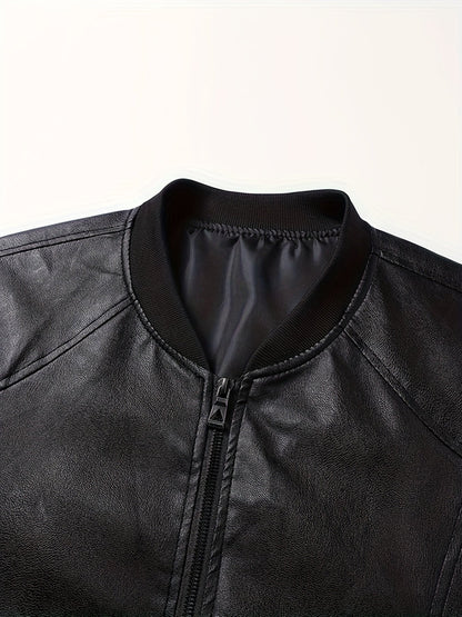 Warm Bomber Jacket for Men | Side Zip Ribbed Autumn Layering