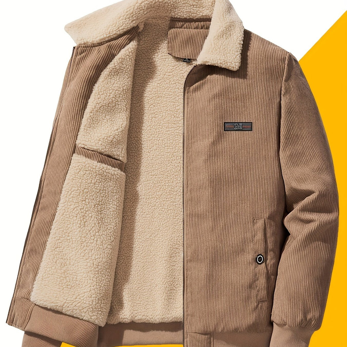 Oversized Puffer Jacket for Men | Side Zip Fleece Lined Fall & Winter 2026