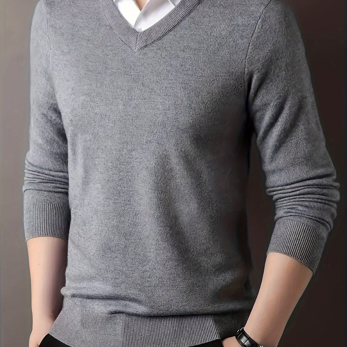 Insulated Sweater for Men | V Neck Lightweight Warm Winter Layer