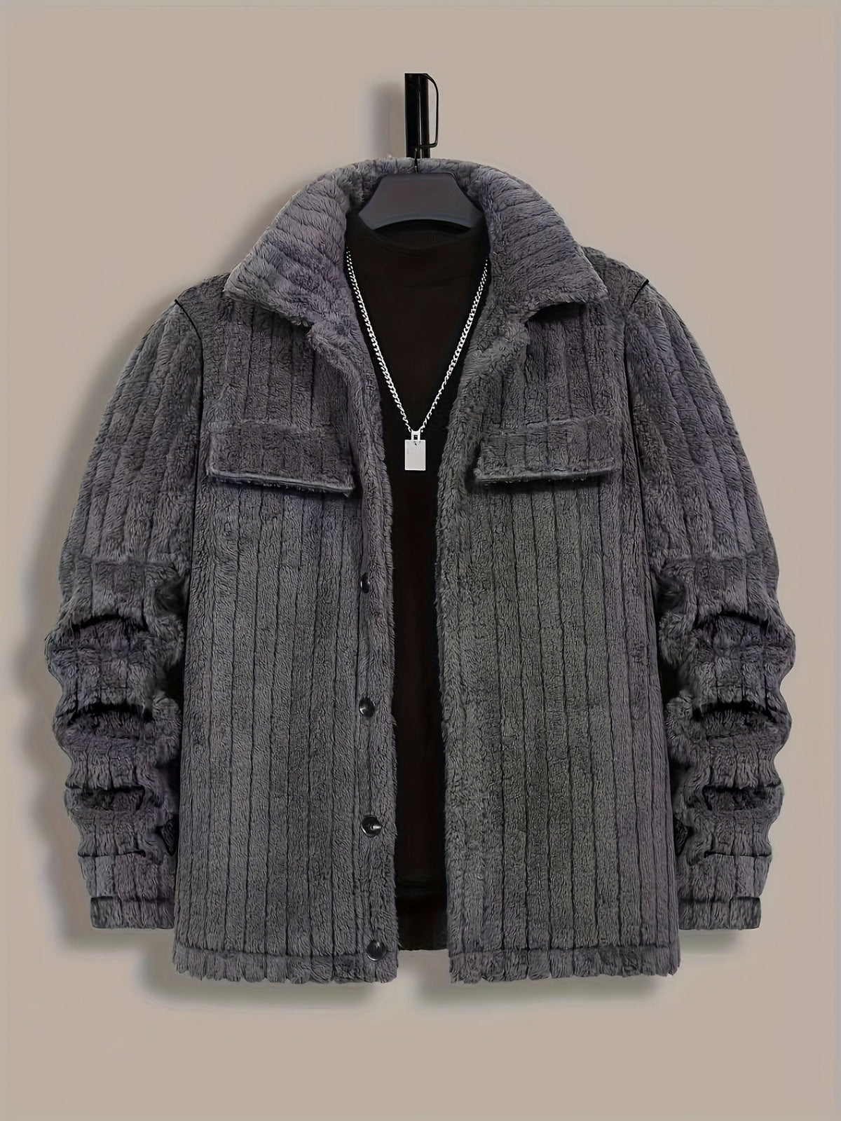Insulated Winter Jacket for Men | Button Front Autumn Layering