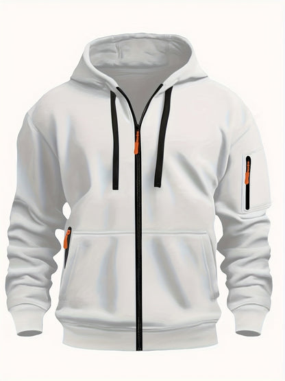 Hooded Hoodie for Women | Drawstring Full Zip Autumn Layering