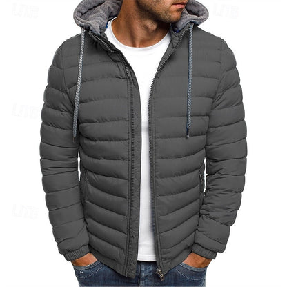 Hooded Puffer Jacket for Men | Quilted Insulated Winter Outerwear