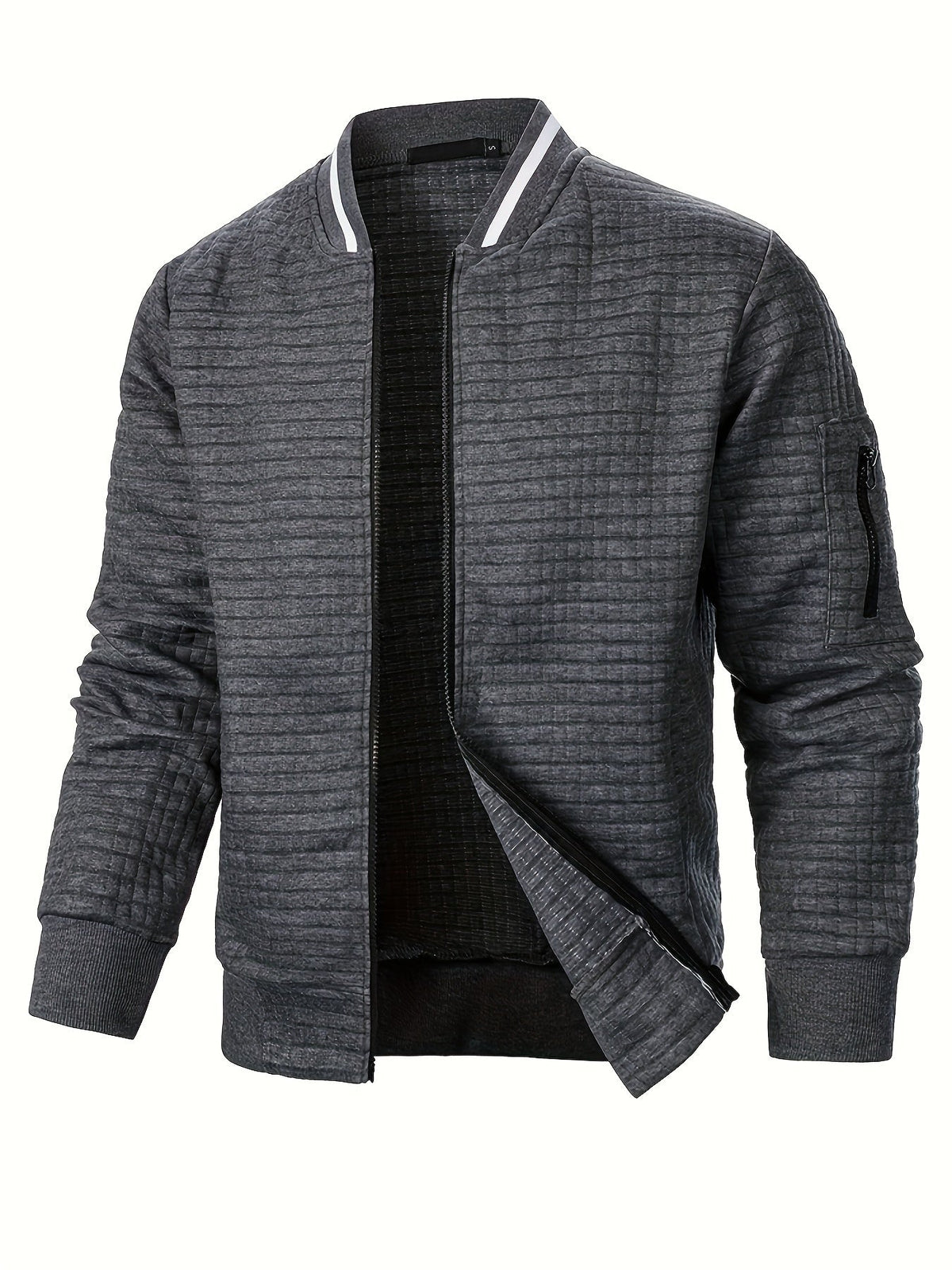 Warm Bomber Jacket for Women | Ribbed Funnel Neck Cold Weather Ready