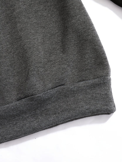 Everyday Sweatshirt for Men | Ribbed Crew Neck Autumn Layering