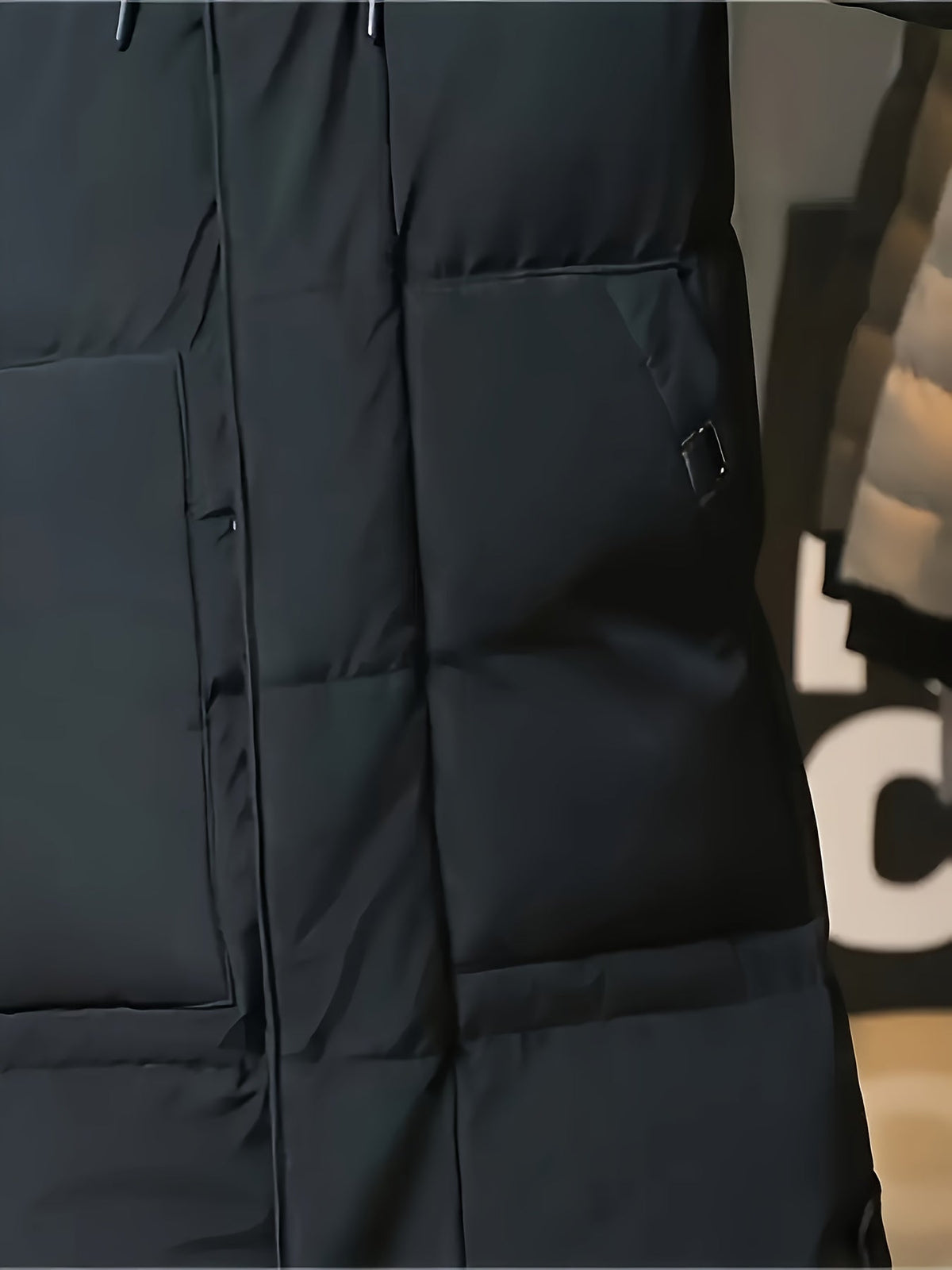 Hooded Puffer Jacket for Men | Side Zip Longline Cold Weather Ready