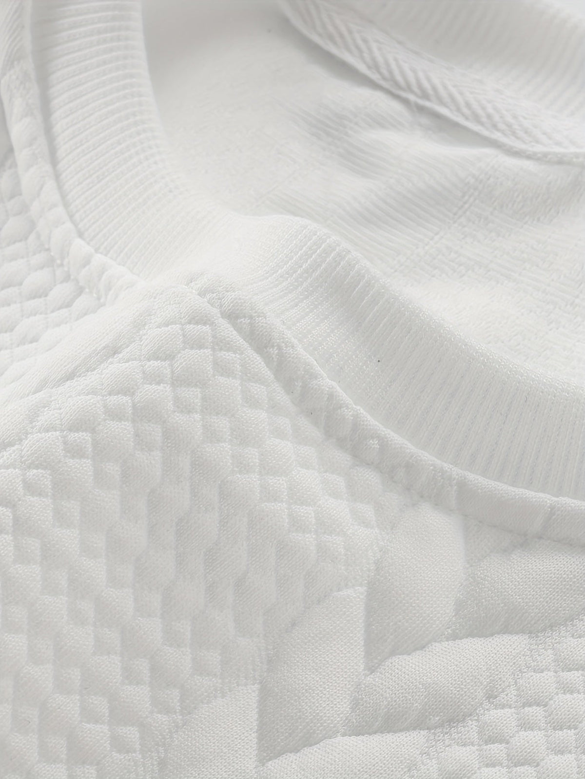 Insulated Sweatshirt for Men | Ribbed Crew Neck Warm Winter Layer