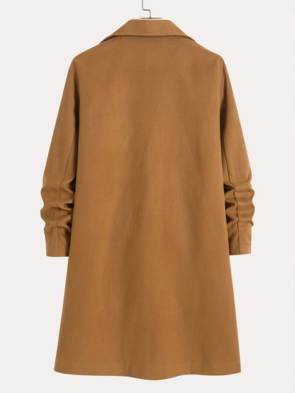 Longline Winter Coat for Women | Lapel Collar Cold Weather Ready