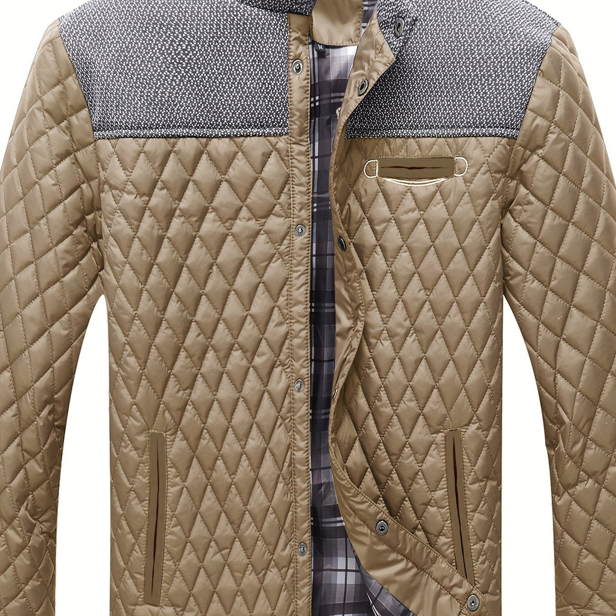Lightweight Quilted Jacket for Men | Button Front Warm Winter Layer