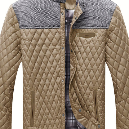 Lightweight Quilted Jacket for Men | Button Front Warm Winter Layer