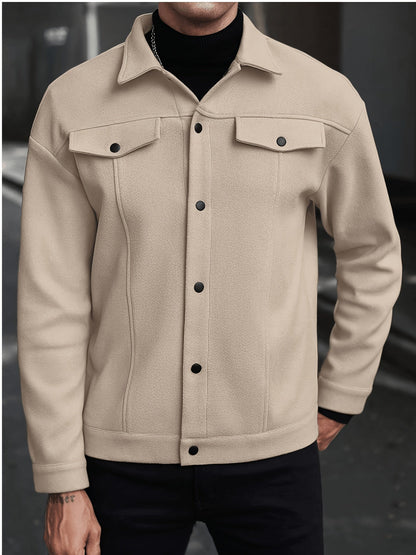 Everyday Winter Jacket for Men | Button Front Autumn Layering