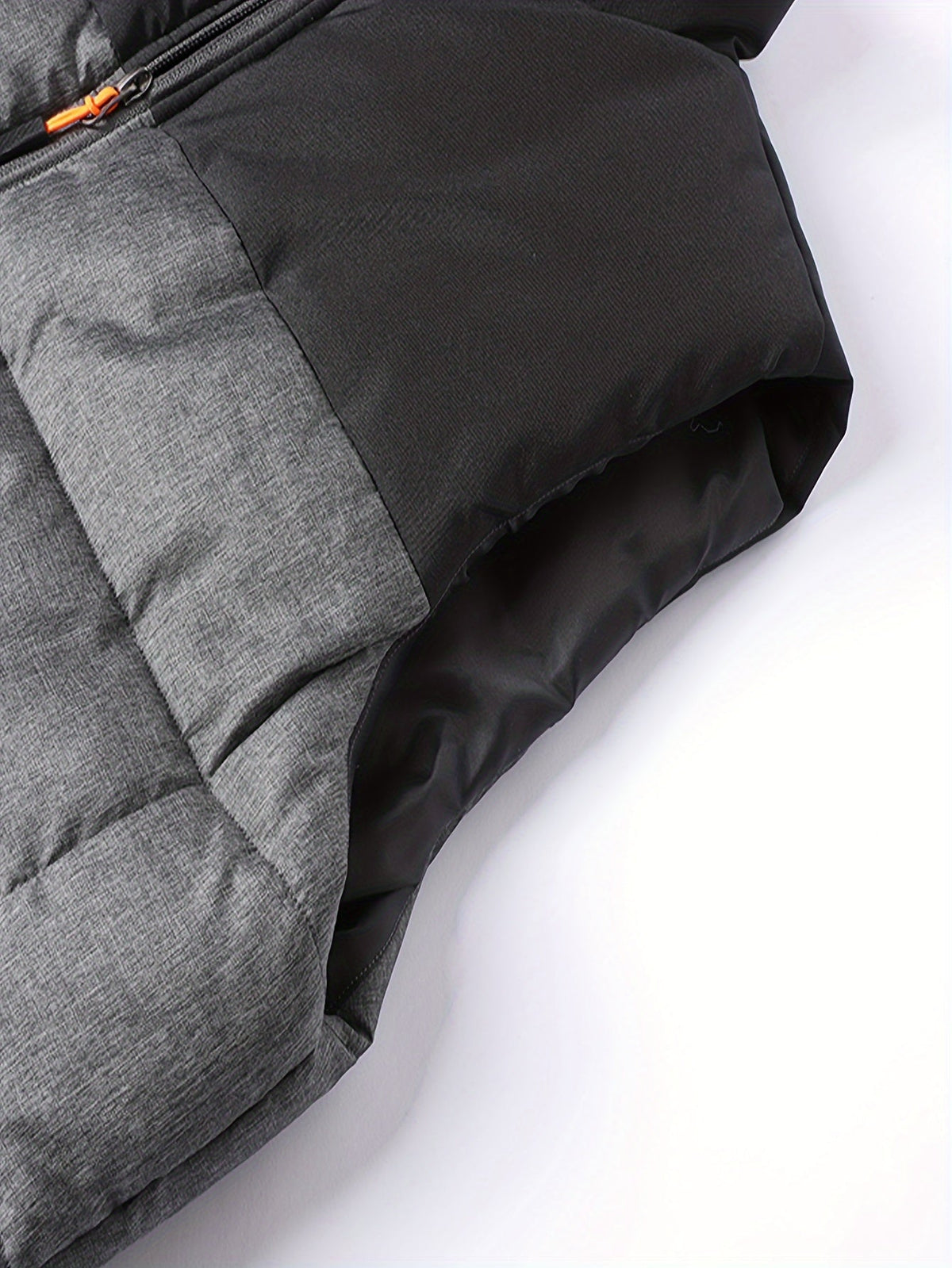 Quilted Puffer Jacket for Men | Side Zip Funnel Neck Autumn Layering