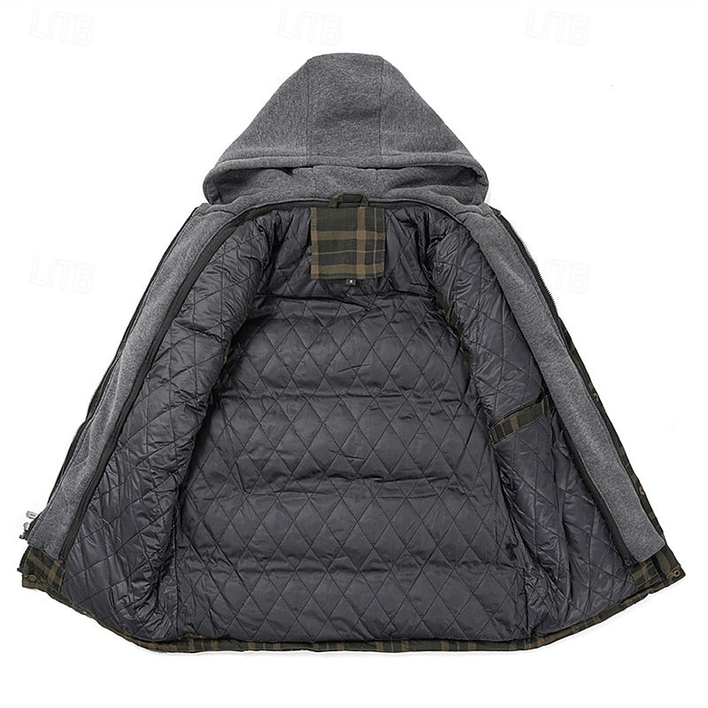 Hooded Puffer Jacket for Men | Quilted Insulated Cosy Winter Style