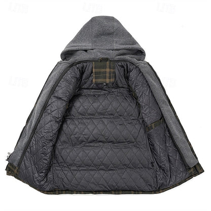 Hooded Puffer Jacket for Men | Quilted Insulated Cosy Winter Style