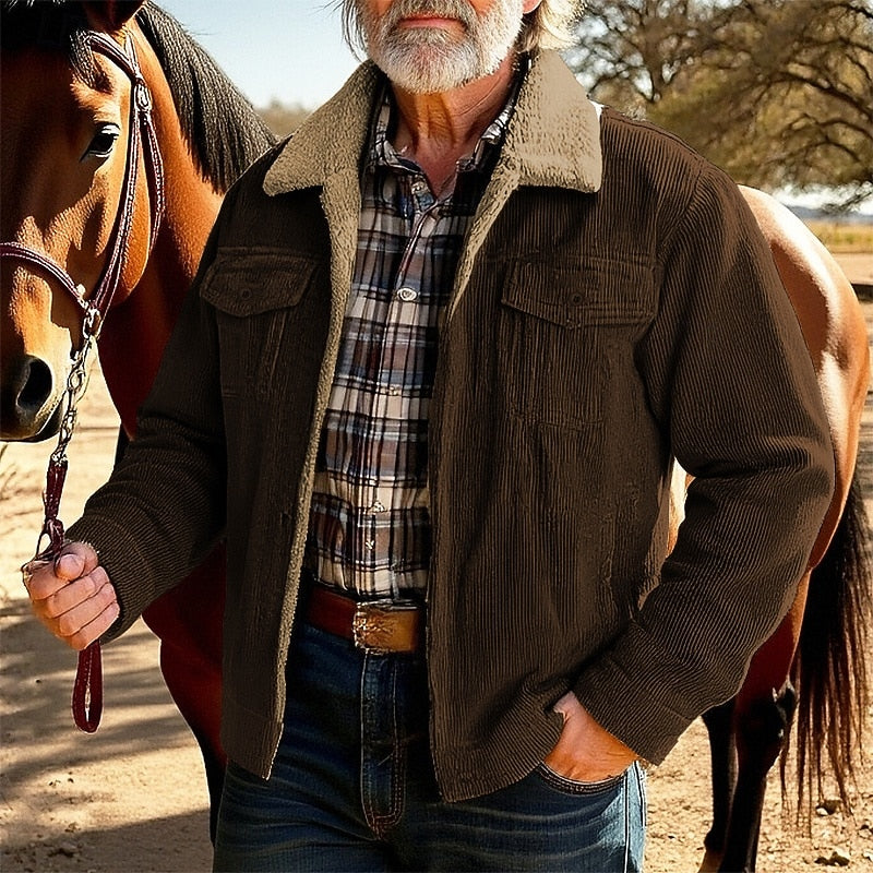 Sherpa Fleece Jacket for Men | Ribbed Cold Weather Ready