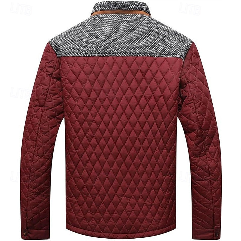 Lightweight Quilted Jacket for Men | Button Front Cold Weather Ready