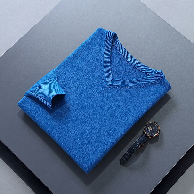 Cosy Sweater for Men | V Neck Autumn Layering