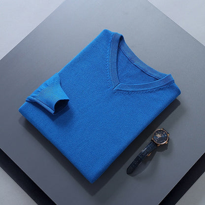 Cosy Sweater for Men | V Neck Autumn Layering