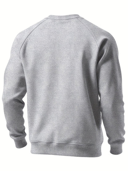 Everyday Sweatshirt for Men | Ribbed Crew Neck Autumn Layering