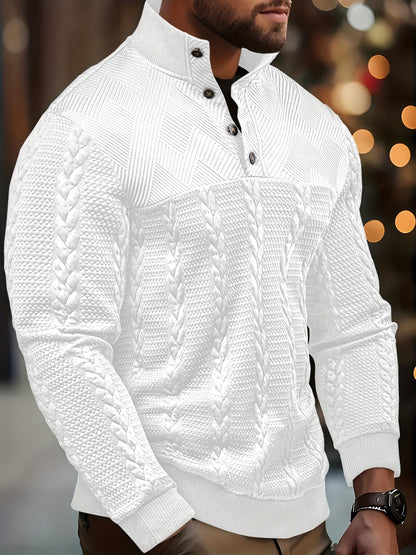Cosy Sweater for Women | Button Front Funnel Neck Cold Weather Ready