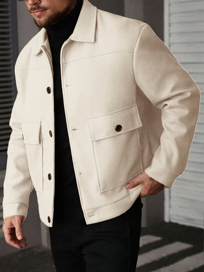 Oversized Winter Jacket for Men | Button Front Cold Weather Ready