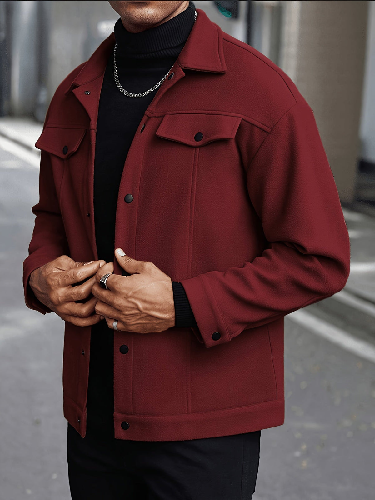Everyday Winter Jacket for Men | Button Front Autumn Layering