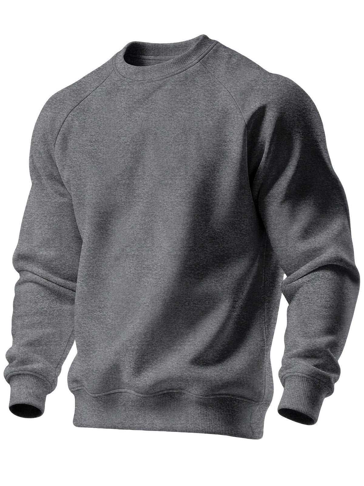 Everyday Sweatshirt for Men | Ribbed Crew Neck Autumn Layering
