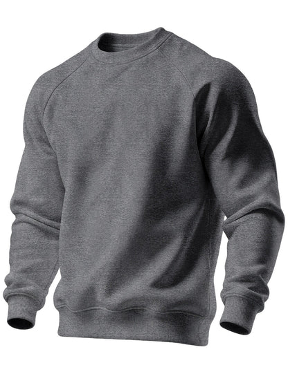 Everyday Sweatshirt for Men | Ribbed Crew Neck Autumn Layering