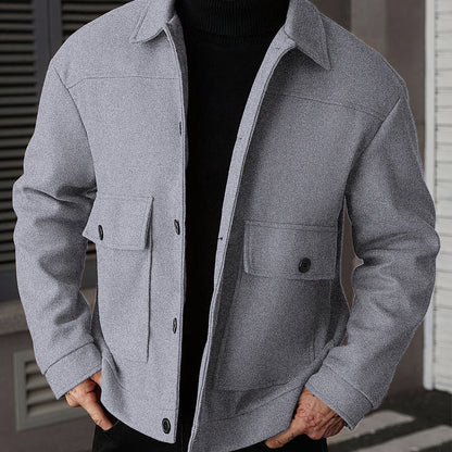 Oversized Winter Jacket for Men | Button Front Cold Weather Ready