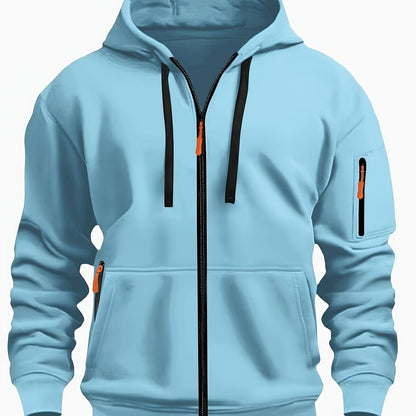 Hooded Hoodie for Women | Drawstring Full Zip Autumn Layering