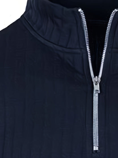 Half Zip Sweater for Men | Ribbed Button Front Warm Winter Layer
