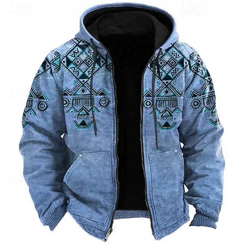 Fleece Lined Winter Jacket for Men | Hooded Oversized Cold Weather Ready
