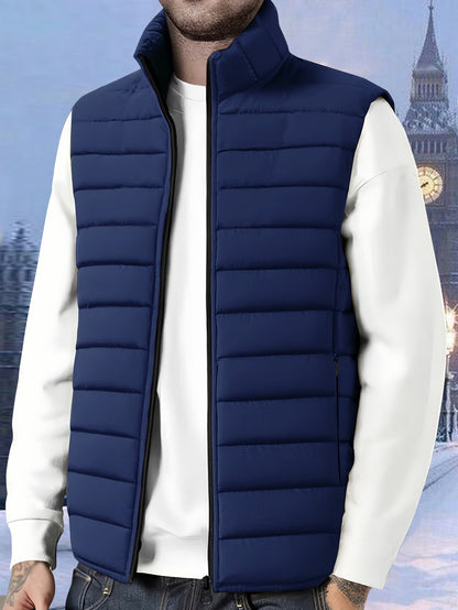 Lightweight Quilted Jacket for Men | Side Zip Cosy Winter Style