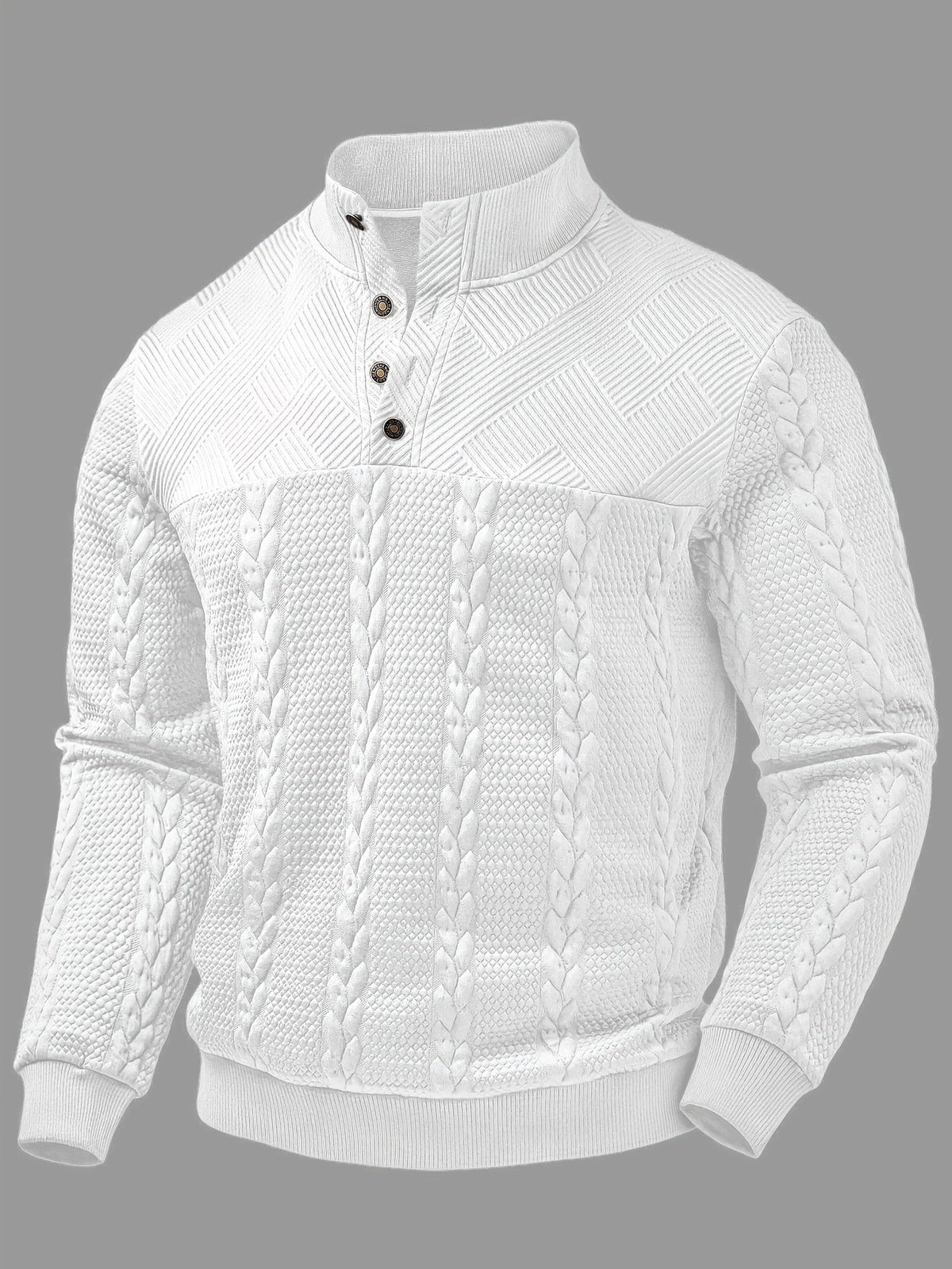 Cosy Sweater for Women | Button Front Funnel Neck Cold Weather Ready