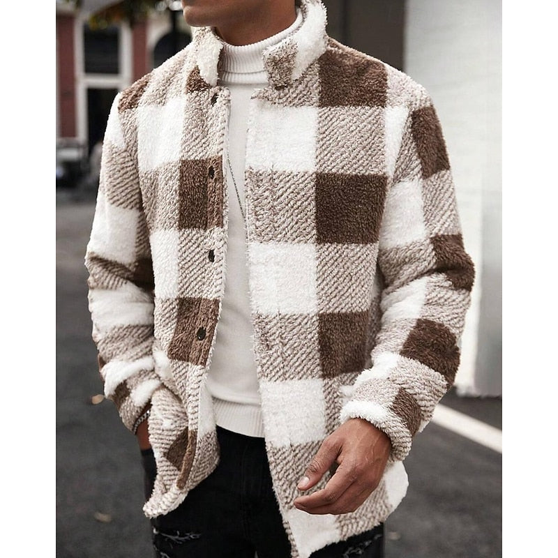 Plaid Winter Jacket for Men | Autumn Layering