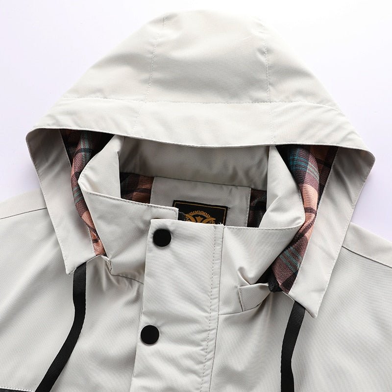 Hooded Winter Jacket for Men | Side Zip Drawstring Cold Weather Ready