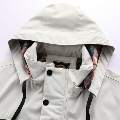 Hooded Winter Jacket for Men | Side Zip Drawstring Cold Weather Ready